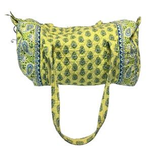 VERA BRADLEY Small Duffel Bag in Green and Blue